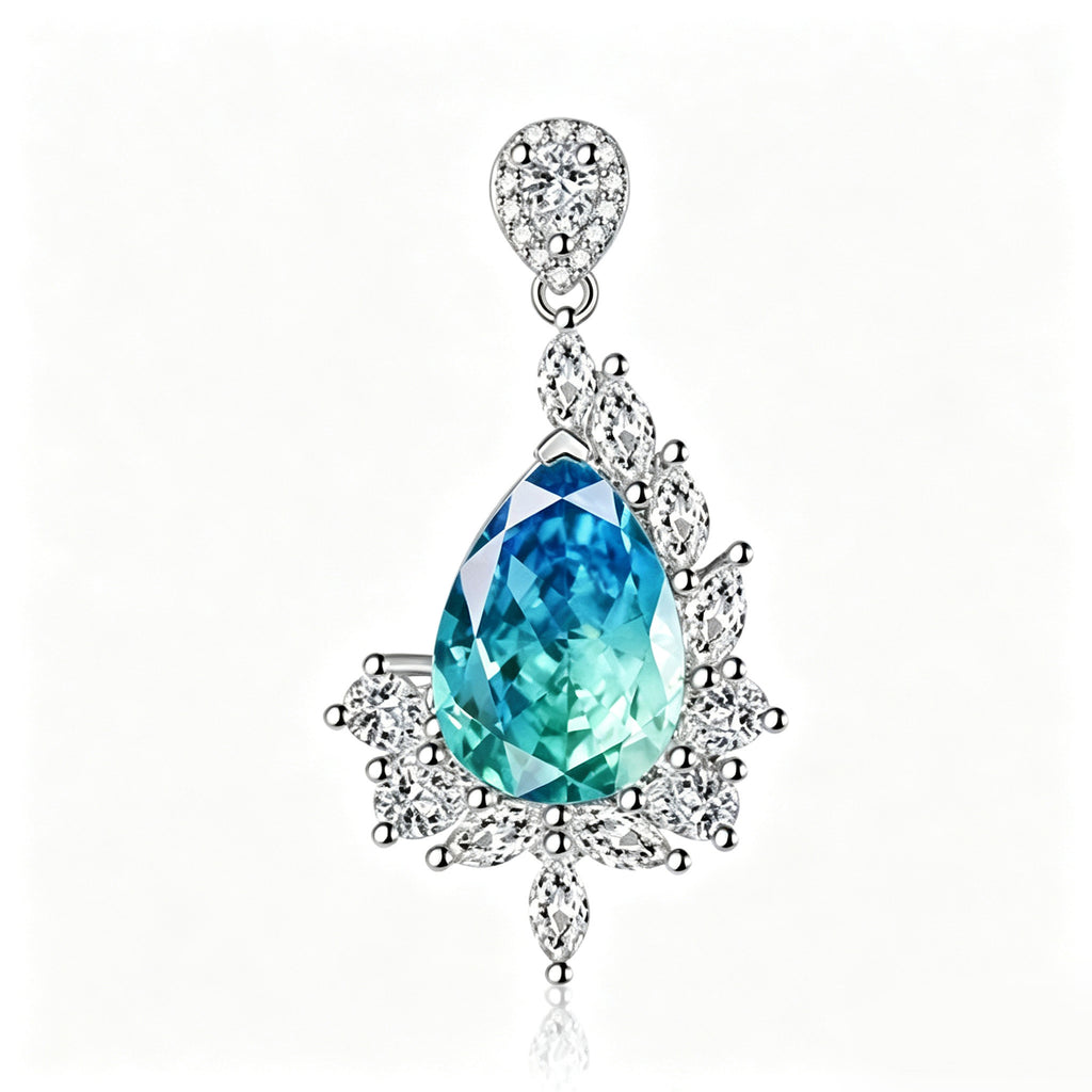 Ocean Breeze Gradient Teardrop Asymmetrical Pendant