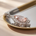 Elegant Teardrop Crystal Vine Pendant Necklace